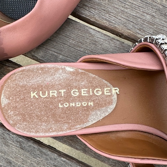 Kurt Geiger Pink Crystal Embellished shoes sparkle - Picture 4 of 8